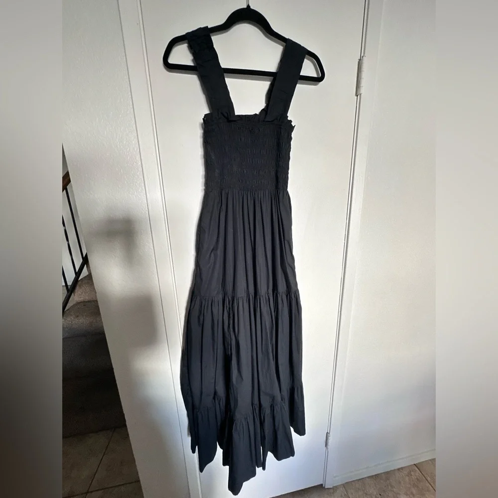 Abercrombie & Fitch Black Smocked Maxi Dress